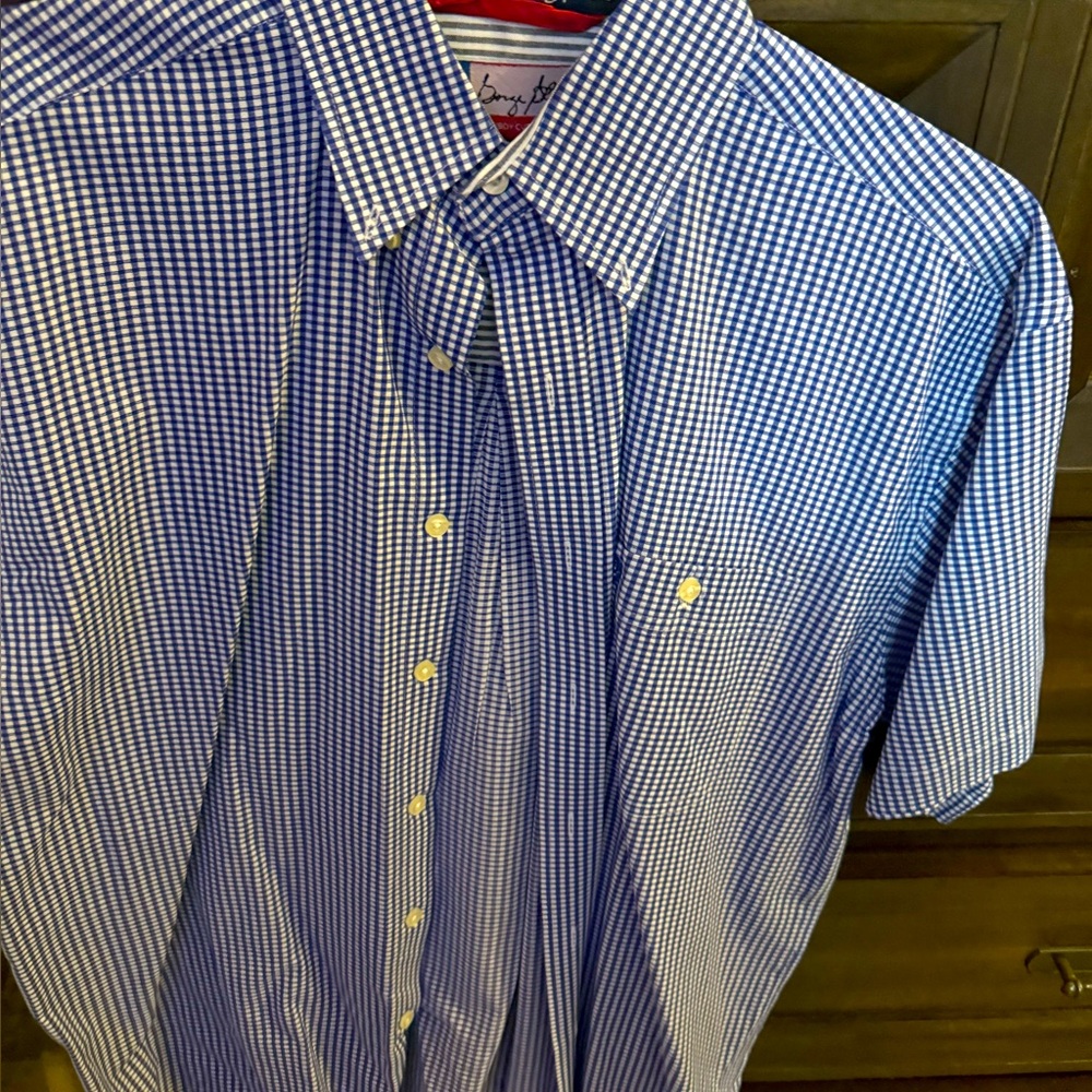 George Strait Blue Gingham Men's Shirt